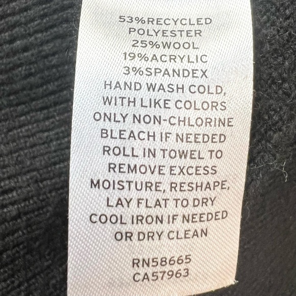 Nordstrom Black Wool Blend Mock Neck Pullover Basic Capsule Sweater Womens Small - Picture 8 of 9